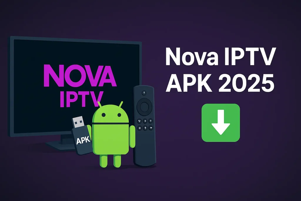 Nova IPTV APK 2025 download banner