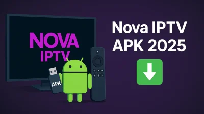 Nova IPTV APK 2025 download banner